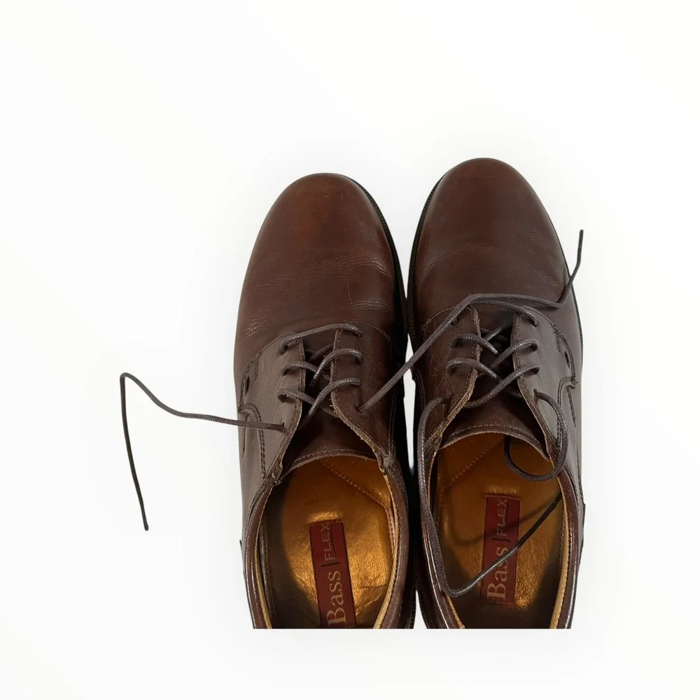 G.H. Bass & Co. Men's Brown Leather Longstreet Dress Shoes Size 9M
